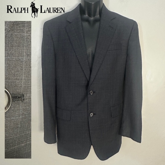 Ralph by Ralph Lauren Plaid Wool Blazer 38R Gently worn 100% wool 2 button - Picture 1 of 4
